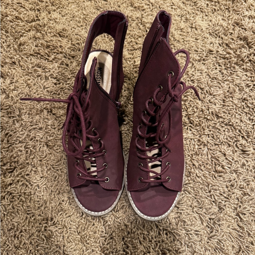Mossimo Supply Co. Purple Lace Up Boots